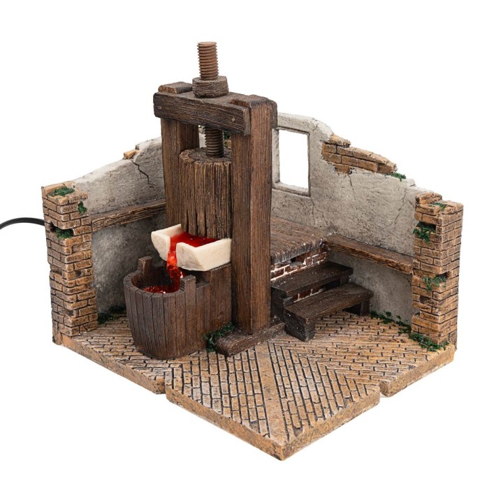 Cantina presepe torchio funzionante con pompa - Articoli presepe