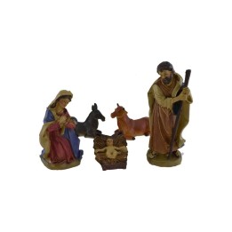 Cm 20 Natività in resina S. Giuseppe, Maria, bambinello nella