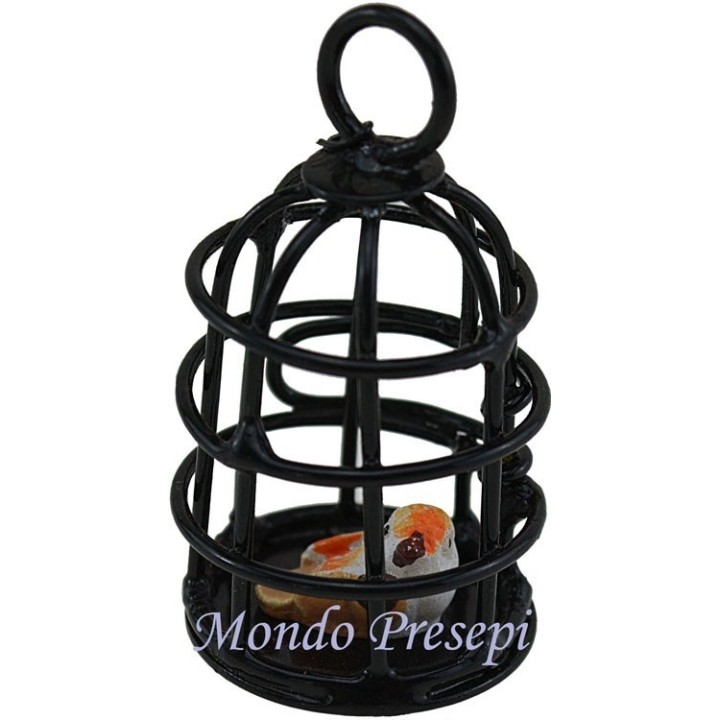 Cage with bird