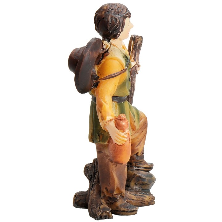 Traveler with stick in resin 8 cm