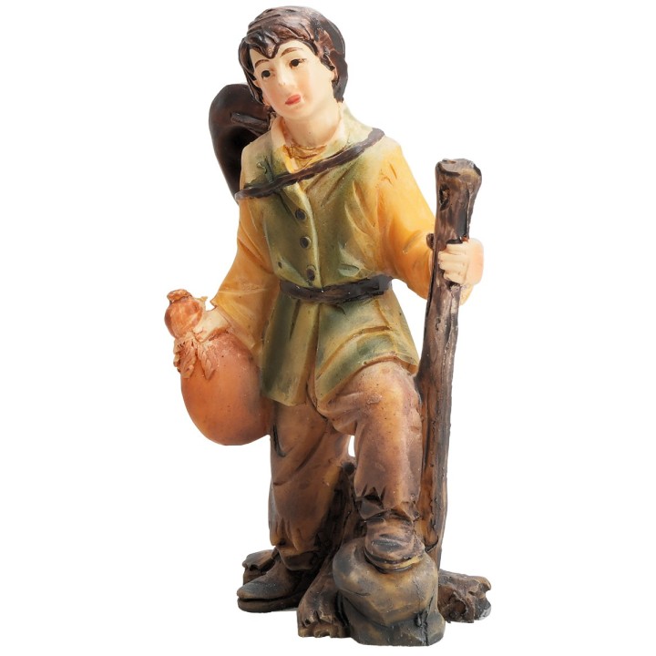 Traveler with stick in resin 8 cm
