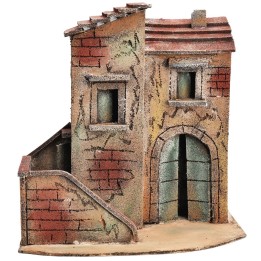 Casa napolitana con escalera lateral y arco de entrada cm