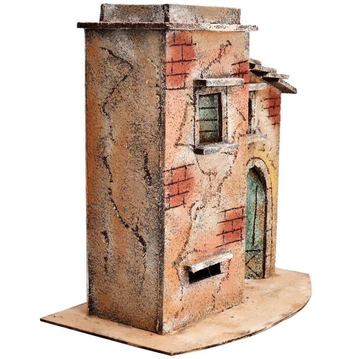 Casa napoletana con tetto laterale spiovente cm 28x17x28 h