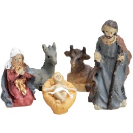 Mini Nativity 5 figures in 3 cm resin