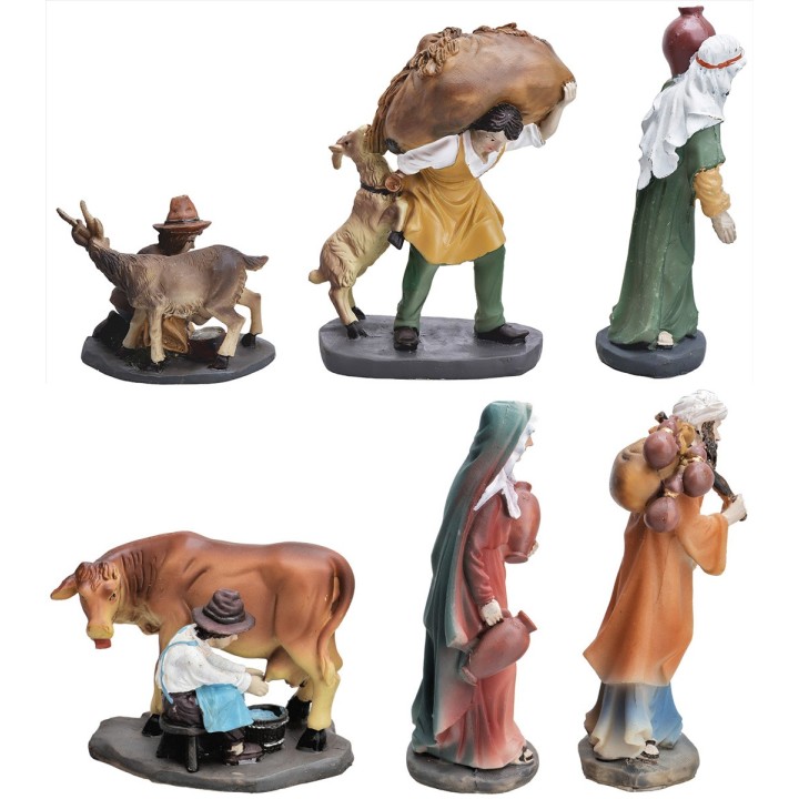 Set of 6 crafts in resin series 9 cm