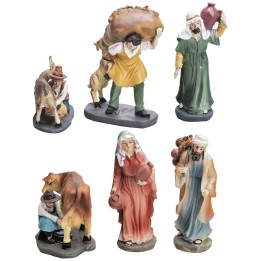 Set of 6 resin figures series 12 cm