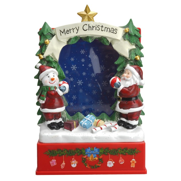 Scenario cielo stellato Babbo natale funzionante a batterie cm