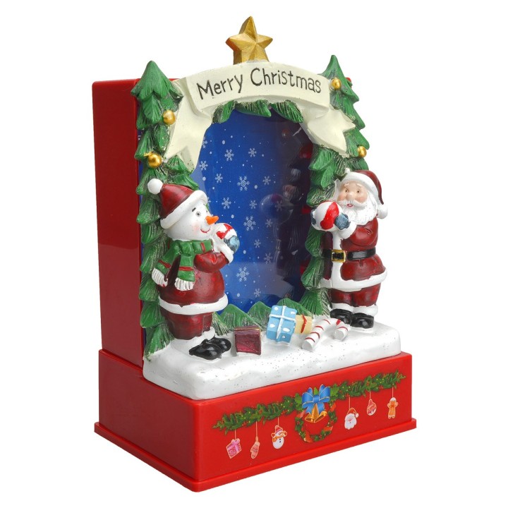 Escenario cielo estrellado Papá Noel funcional a baterías cm