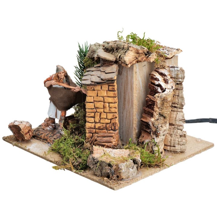 Baker series 10 cm moving - Moving nativity shepherds