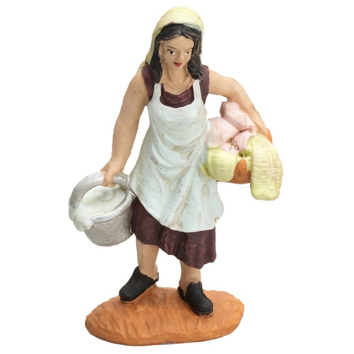 Laundress with laundry basket 9 cm Oliver
