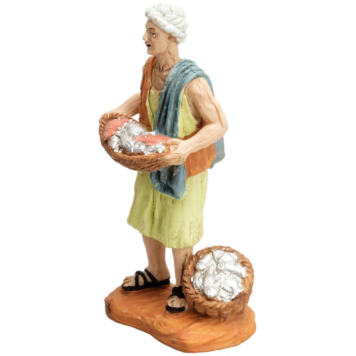 Vendedor de pescado con cesta 9 cm Oliver