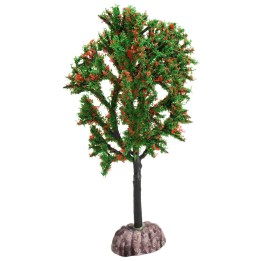 Green tree with red blooms 15 cm