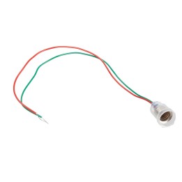 Portalampada E10 isolato con cavo 24 cm