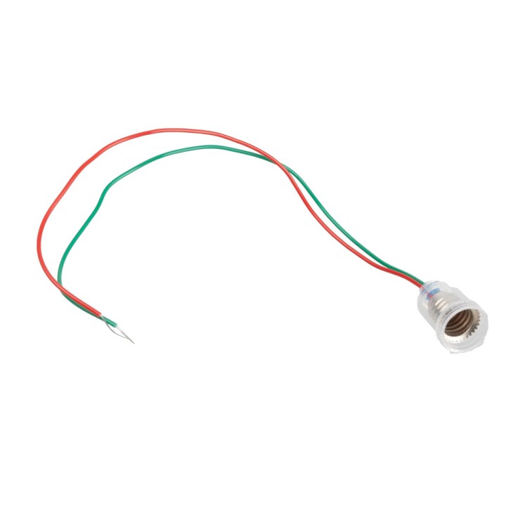 Portalampada E10 isolato con cavo 24 cm