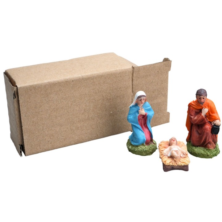 Kit presepe fai da te completo di Natività e luci cm 33x18x25 h