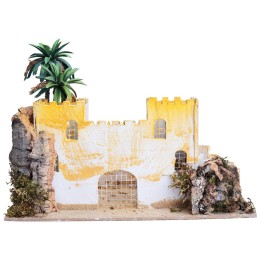 Palestinian castle with palm tree cm 31x18x22 h