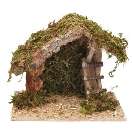 Cabaña con escalera para Natividad cm 23,5x15x19,5 h