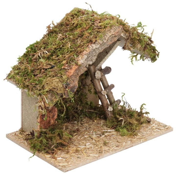 Cabaña con escalera para Natividad cm 23,5x15x19,5 h