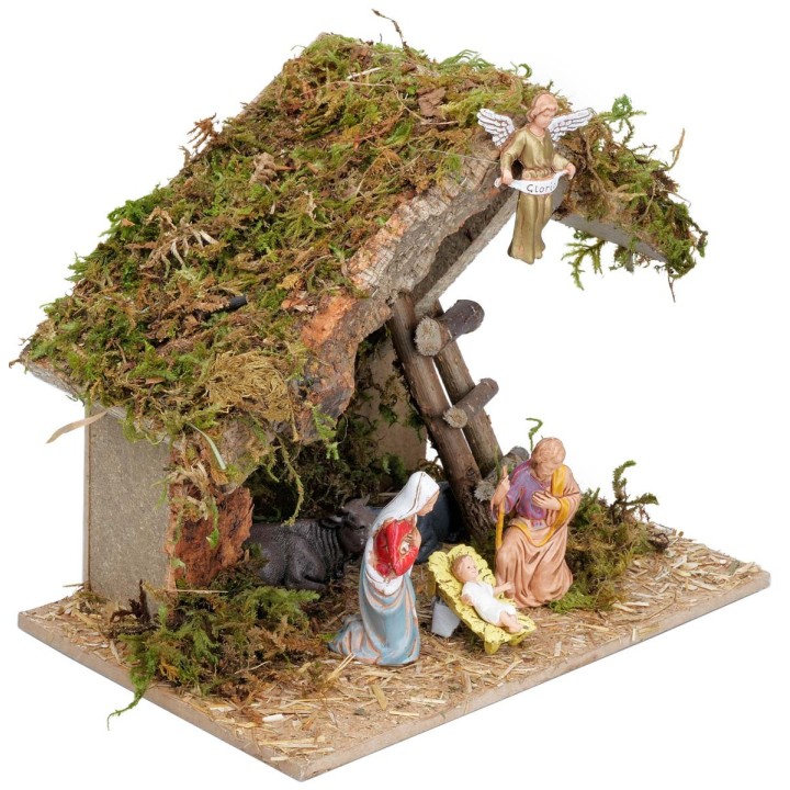 Choza con Natividad 8 cm Landi cm 23,5x15x19,5 h