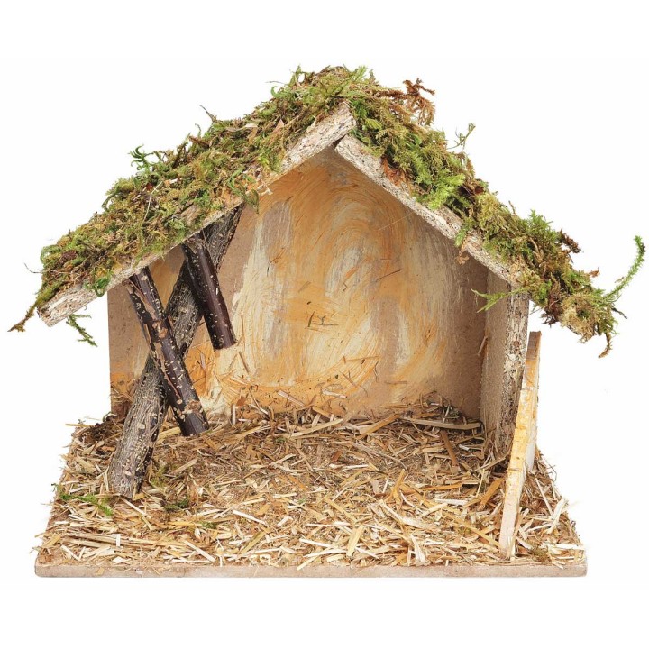 Capanna con assi di legno cm 24x15x19 h