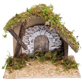 Cabaña con pared de yeso cm 23,5x14,5x20 h