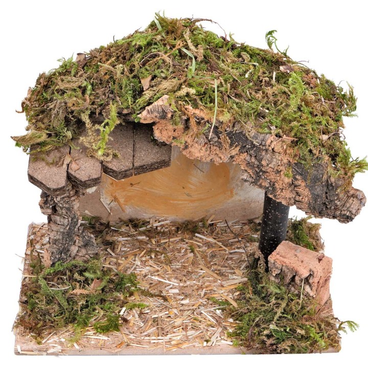 Hut with side canopy cm 23.5x14.5x20 h
