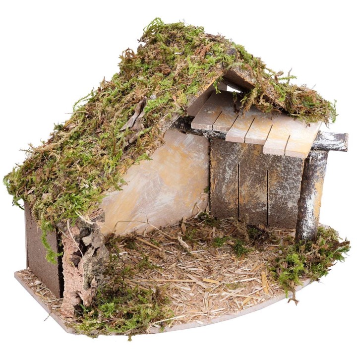 Capanna con tettoia per Presepe cm 32x18x23 h