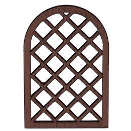 Ventana árabe con rejas de madera cm 4,6x0,3x6,8 h