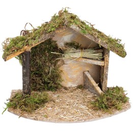 Hut with hay cm 32x18x23 h
