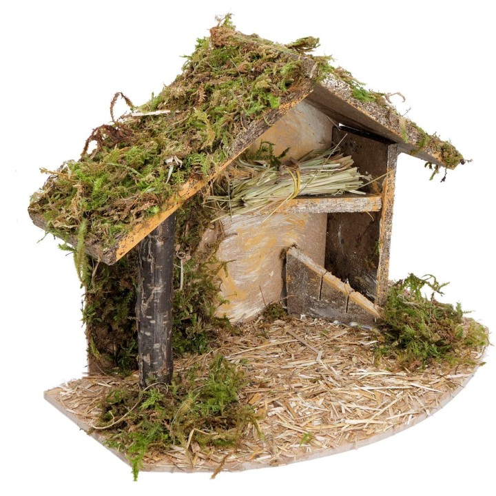 Hut with hay cm 32x18x23 h