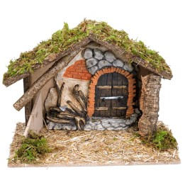 Hut with plaster wall cm 31x17x23 h