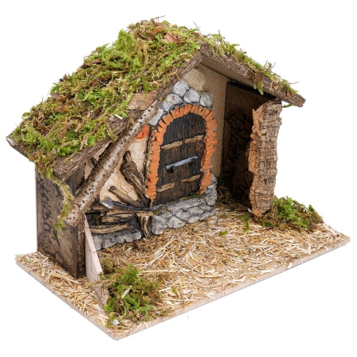 Hut with plaster wall cm 31x17x23 h