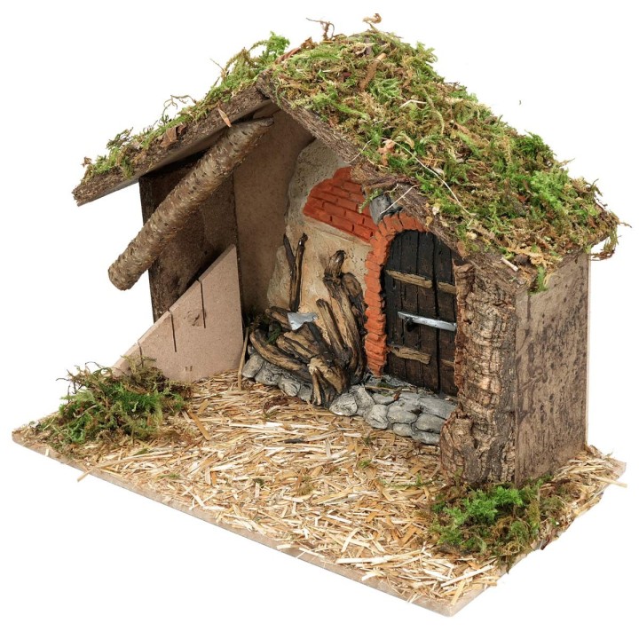 Hut with plaster wall cm 31x17x23 h
