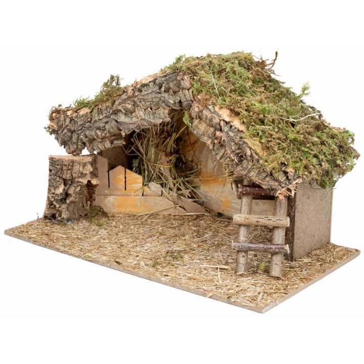 Hut with side ladder cm 40x23x24 h