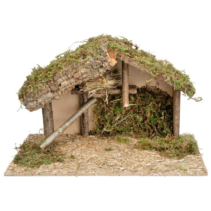 Cabaña con plataforma central de 40x23x24 cm h