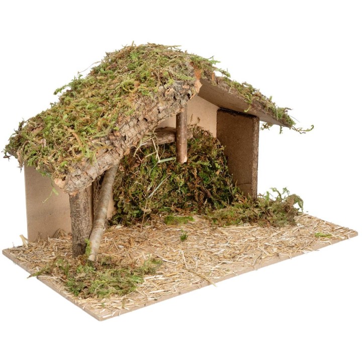 Cabaña con plataforma central de 40x23x24 cm h