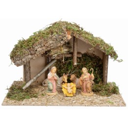 Cabin with central platform complete with Lux statues cm