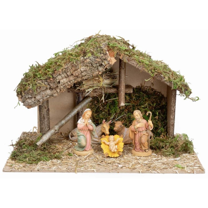 Cabin with central platform complete with Lux statues cm