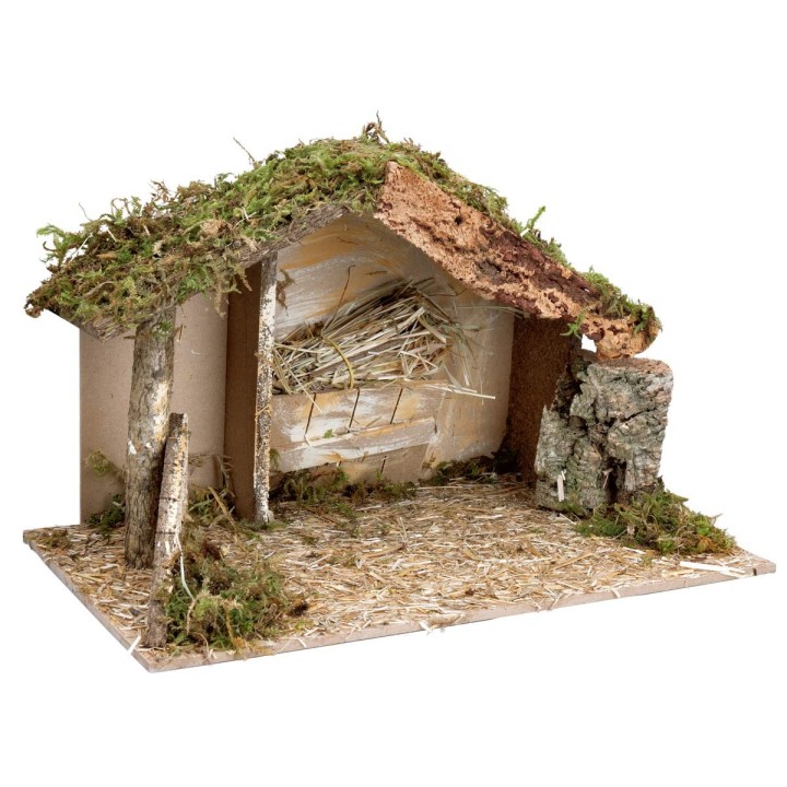 Cabaña con pesebre cm 40x23x24 h