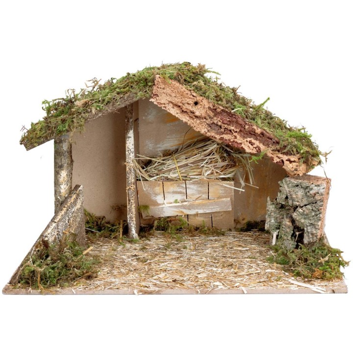 Cabaña con pesebre cm 40x23x24 h