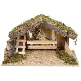 Capanna con mangiatoia e scala laterale cm 40x23x23 h