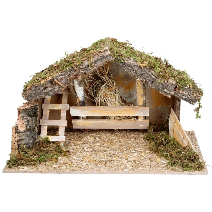 Stable with manger and side ladder cm 40x23x23 h