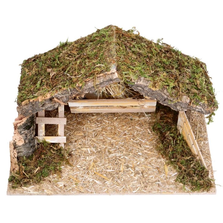 Stable with manger and side ladder cm 40x23x23 h
