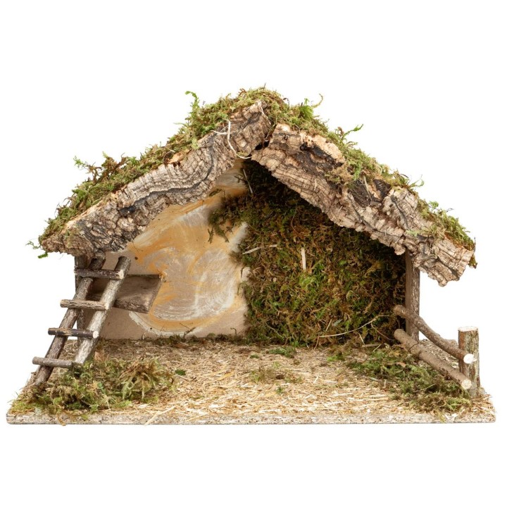 Hut with ladder cm 50x28x32 h