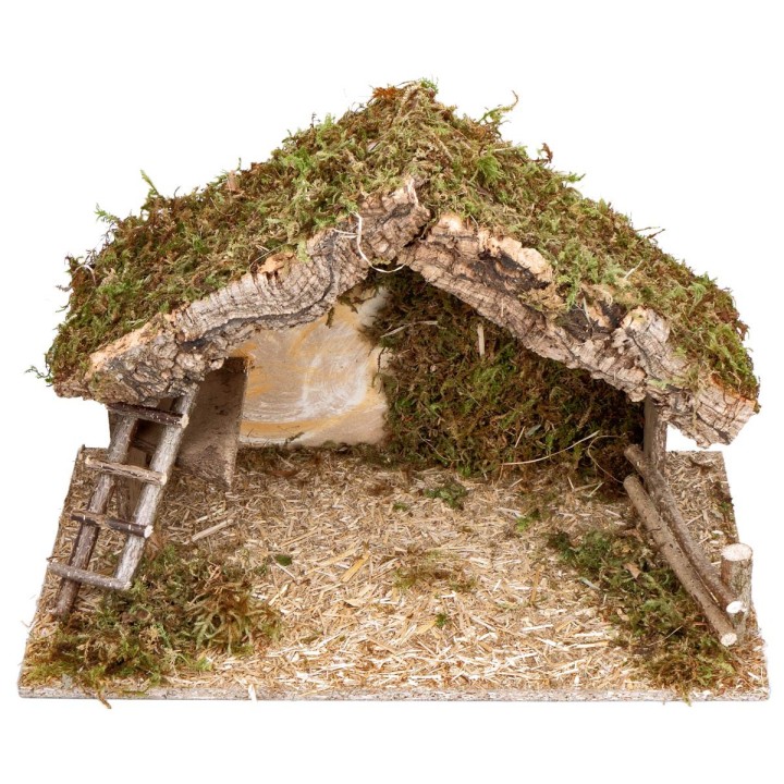 Cabaña con escalera de 50x28x32 cm h