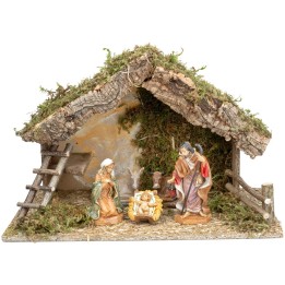 Cabaña con escalera completa de estatuas Euromarchi cm 50x28x32