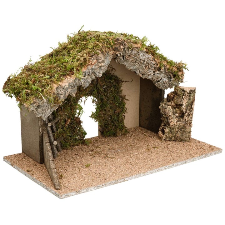 Hut with sloping roof and large central opening cm 50x29x31 h