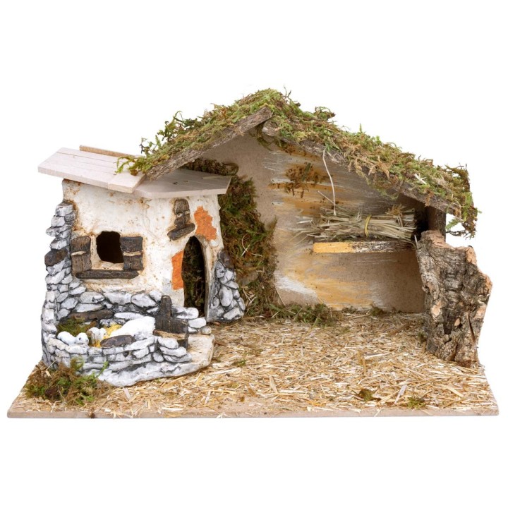 Hut with resin structure cm 40x23x23.5 h