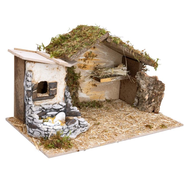Hut with resin structure cm 40x23x23.5 h