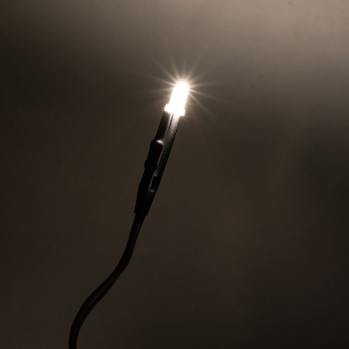 Led luz blanca cálida 5 mm 12 voltios